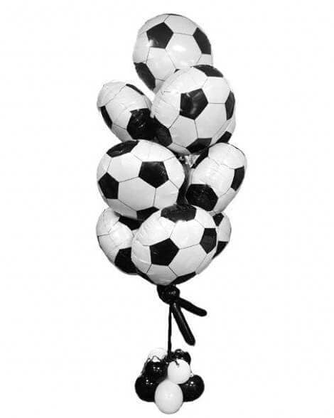 401506N_Шар_(18_46_см)_Круг_Футбольный_мяч_Черный_1_шт_4 Круг Футбольный мяч — изображение 3